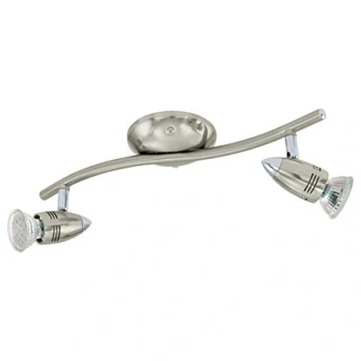 Image of Eglo Lighting Magnum 2 Light Spotlight with Chrome and Satin Nickel Finish, GU10