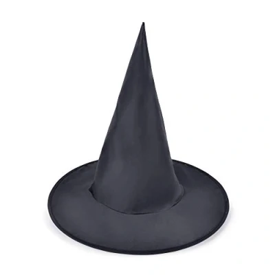 Image of Bristol Novelty BH231 Witch Hat Satin Child, Girls, Black, One Size