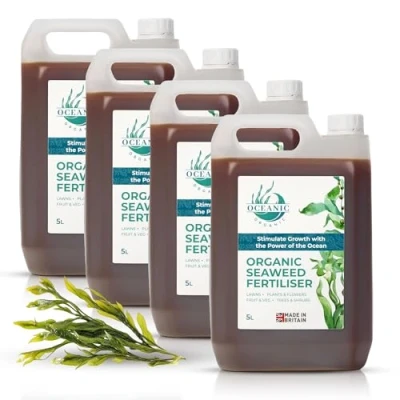 Image of Organic Seaweed Fertiliser, Nutrient Rich Plant Feed, Liquid for Plants, Lawns &amp; Vegetables UK Made (20L)