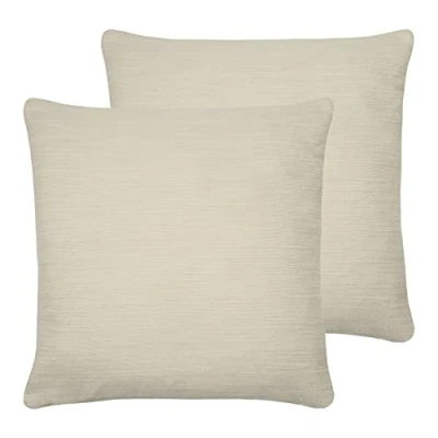 Image of Evans Lichfield Dalton Twin Pack Polyester Filled Cushions, Linen, 43 x 43cm