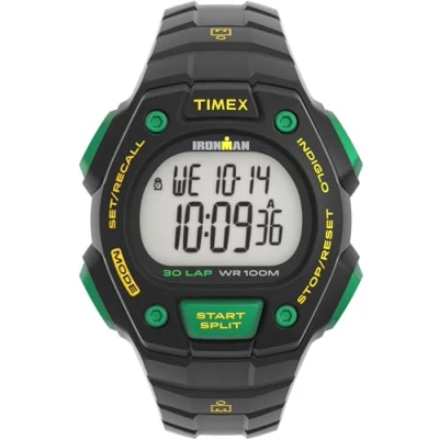 Image of Timex Men&#039;s Ironman Classic 30 41mm Watch, Black Resin Strap Digital Dial Case