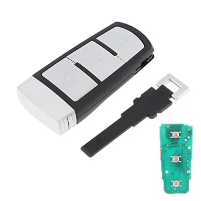 Image of ePathChina® 434MHz 3 Buttons Keyless Uncut Flip Smart Remote Key Fob with ID48 Chip 3C0959752BA for VW Passat B6 3C B7 Magotan CC 2006 2011