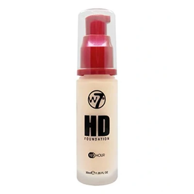 Image of W7 Foundation HD Rose Ivory Light to Medium Coverage, Lightweight and Long Lasting