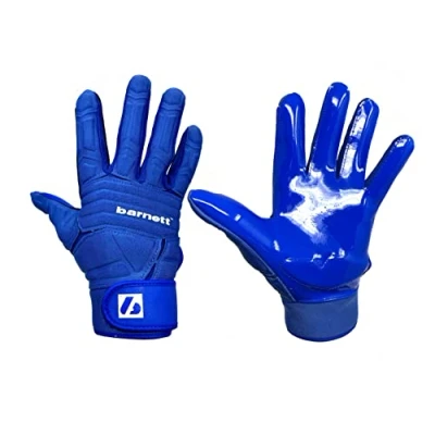 Image of BARNETT FLG 03 Blue Professional Linemen football gloves, OL, DL (2XL)
