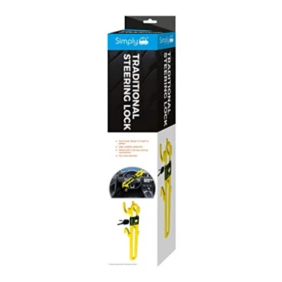 Image of Simply Traditional Steering Wheel Lock Universal Fit and Tamper Proof SWL400, Orange
