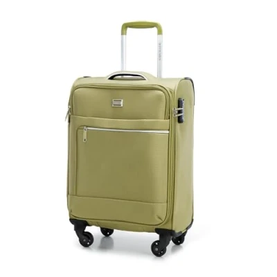 Image of WITTCHEN MIRA Line Large Suitcase Baggage Luggage Soft Polyester Carrying Handle Telescopic Four Wheels TSA Combination Lock Size L Green