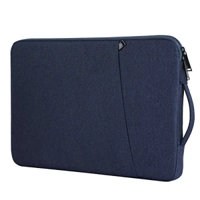 Image of Chelory 13.3 14 Inch Laptop Sleeve Compatible with New MacBook Air 13 M1/M2 2020 2022 Pro 13/14, Notebook Ultrabook Computer Water Resistant Bag Tablet iPad Carrying Case, Dark Blue
