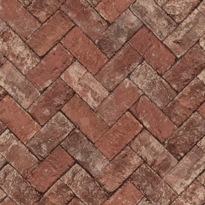 Image of G45424 Just Kitchens Herringbone Brick Red Galerie Wallpaper