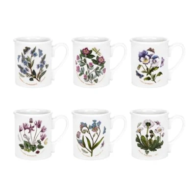 Image of Portmeirion Botanic Garden 9oz Breakfast Mug Set of 6,6 Count (Pack 1)