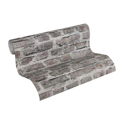 Image of As Creation Weathered Aged Brick Wall Wallpaper Industrial Paste The Vinyl