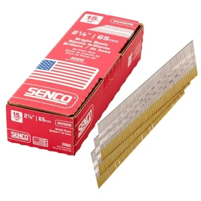 Image of Senco DA25EPB 15 Gauge by 2 1/2 inch Length Bright Basic Finish Nail (3,000 per Box)