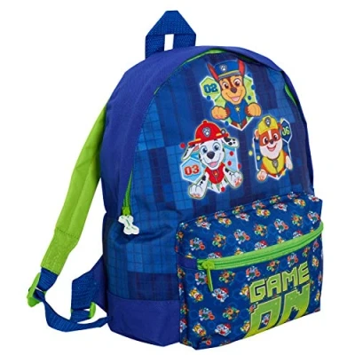 Image of Paw Patrol Kids Backpack Game On with Big Pocket Chase Marshall Rubble School Nursery Holiday Lunch Book Bag Rucksack