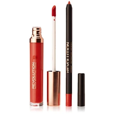 Image of MAKEUP REVOLUTION Regal Retro Luxe Matt Lip Kit, Pack of 2