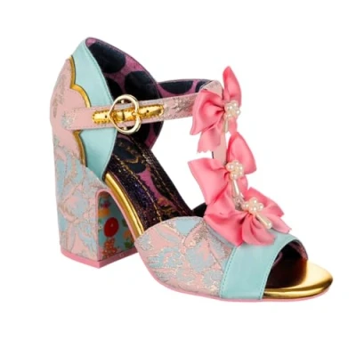 Image of Irregular Choice Very Versailles Fabric/PU Pale Pink 38