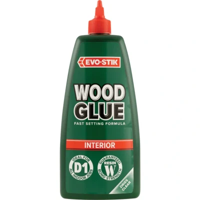 Image of EVO STIK Wood Glue Interior, Extra Strong, Fast Setting, Suitable For All Types, Dries Clear, 1 litre