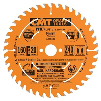 Image of CMT 272.160.40H ITK Plus Finish Saw Blade HW 160X1.8/1.2X20(+16) Z=40 ATB+Shear