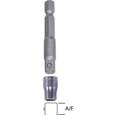 Image of Trend Snappy 1/4 Inch Square Drive Adaptor for Mechanics Sockets, Quick Release Drill System Compatible, SNAP/SDA/1