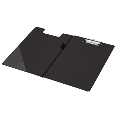 Image of Q Connect Foolscap/A4 PVC Fold over Clipboard Black