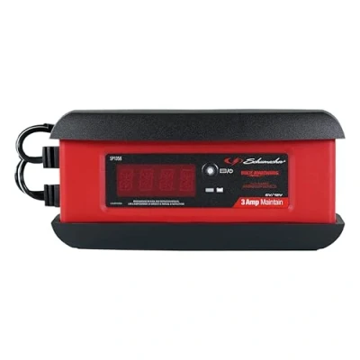 Image of Schumacher Fully Automatic Battery Charger, Maintainer, and Auto Desulfator 3 Amp, 6/12V For Cars, Motorcycles, Lawn Tractors, Power Sports