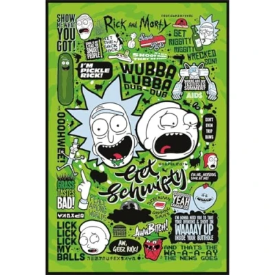 Image of Grupo Erik Rick And Morty Poster 36 x 24 inches / 91.5 61 cm Shipped Rolled Up Cool Posters Art &amp; Prints Wall