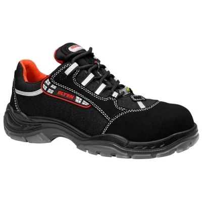 Image of ELTEN SENEX ESD S2 Mens Sports Lightweight Black Plastic Cap Safety Shoes, 40 EU,
