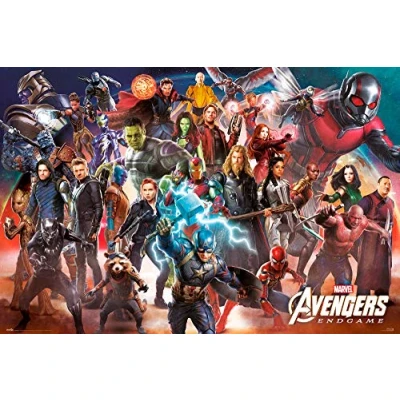 Image of Grupo Erik Marvel End Game Poster 63 x 91.5 cm Multi Coloured