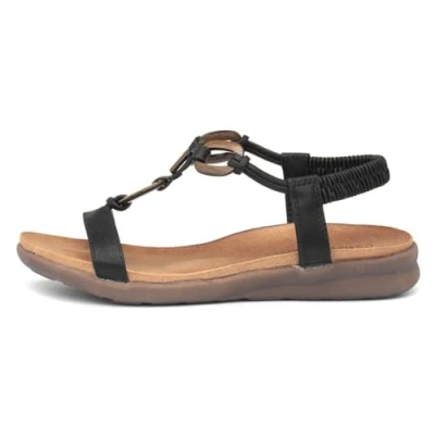 Image of Heavenly Feet Sensation Womens Black Sandal Size 5 UK