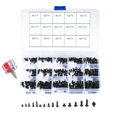 Image of M2 M2.5 M3 Micro Assorted Screws, Self Tapping Screw Set, Flat Round Pan Head Laptop Computer Repair Screws Kit, Countersunk Electronic Kits Accessories 450 Pcs, with Screwdriver