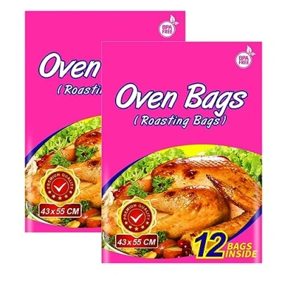 Image of 24xRoasting Oven Bags Turkey Size, Large Cooking Roasting for Meats Chicken Fish Vegetables (2Pack, 43 x 55 cm)