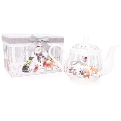Image of Christmas Concepts® Snowman &amp; Friends Deluxe Ceramic Tableware Range (Teapot)