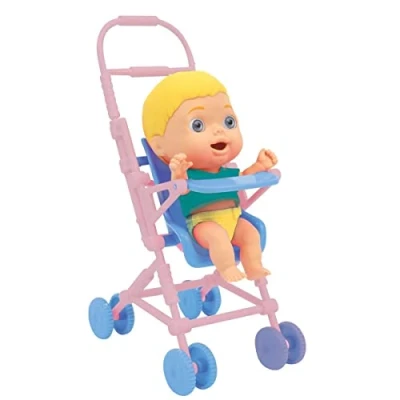 Image of Cicciobello Amicci Stroller with Character, Walking Door his Stroller, Food kit and Diaper Colored, for Girls from 3 Years, CC018000, Giochi Preziosi