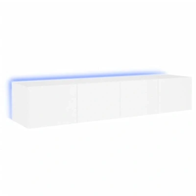 Image of vidaXL TV Wall Cabinets with LED Lights 2 pcs White 80x35x31 cm