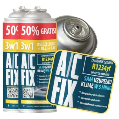 Image of A/C FIX 3in1 R1234yf Air conditioning refill 2x235 g Car gas cartridge ECO