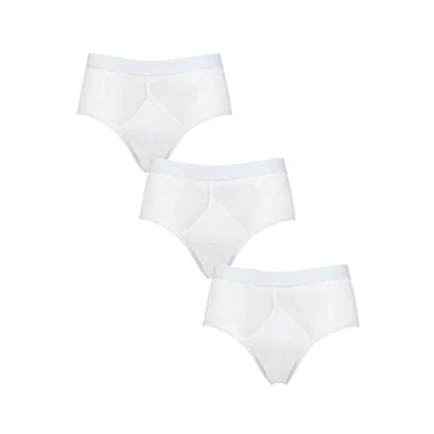 Image of Mens 3 Pack Pringle Cotton High Rise Briefs White S