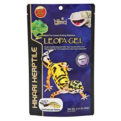 Image of Hikari Herptile Leopa Gel Reptile Food Complete Diet for Insect Eating Lizards, Live Feed Replacement Geckos, Leopard Geckos