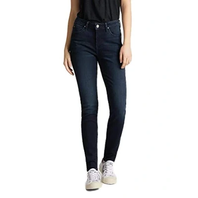 Image of Lee Scarlett HIGH Jeans Skinny Fit, Women&#039;s, Size: 29x35, Worn ebony