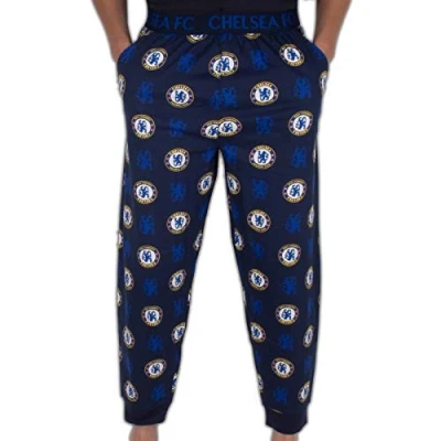 Image of Chelsea FC Official Football Gift Mens Lounge Pants Pyjama Bottoms Small