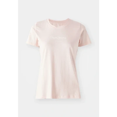 Image of Pepe Jeans NEW Virginia Print Tshirt, Women&#039;s, Size: Medium, Light pink