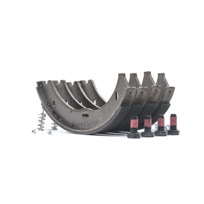 Image of 4474200001, 6394200220, A4474200001, A6394200220 Handbrake Shoes FEBI BILSTEIN 38532 Rear Axle with attachment material MERCEDES BENZ: Vito Mixto