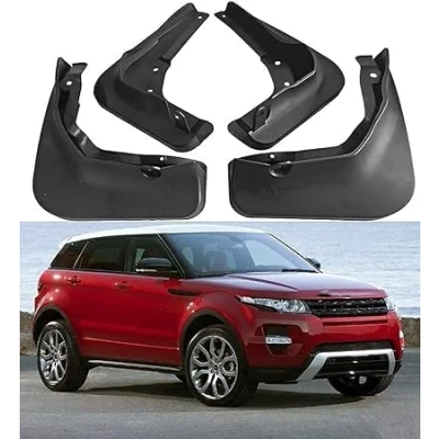 Image of Car Mud Flaps Fender for Range Rover Evoque 2012 2013 2014 2015 2016 2017 2018,2019 2020, Mudflaps Splash Guards Front Rear Wheel Protectors Mudguards（pack of 4）