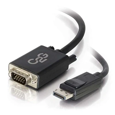 Image of C2G 1M DisplayPort Male to VGA Computer Monitor Adapter Cable Black