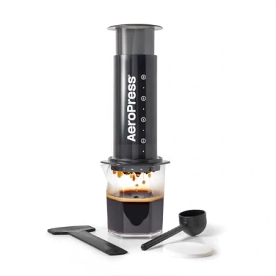 Image of AeroPress XL coffee Press 3 in 1 brew method combines French Press, Pourover, Espresso. Full bodied, smooth without grit or bitterness. Small portable maker for camping &amp; travel