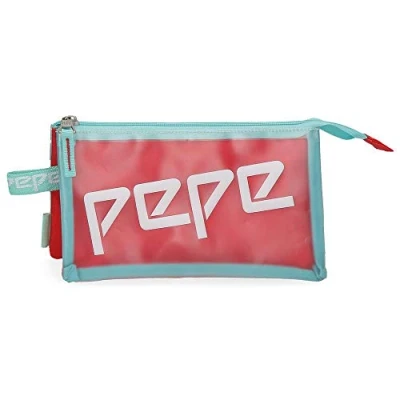 Image of Pepe Jeans Cristal Triple Pencil Case Multicoloured 22x12x5 cm Polyester and PVC