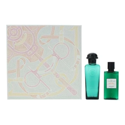 Image of Hermès Eau d&#039;Orange Verte Gift Set 100ml EDC + 80ml Hair &amp; Body Shower Gel