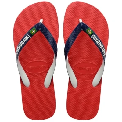 Image of Havaianas Unisex Flip Flops, Ruby Red, 1/2 UK