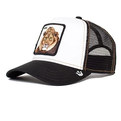 Image of Goorin Bros. The Farm Adjustable Trucker Cap, Black King Lion, One Size