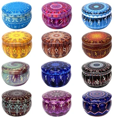 Image of Mothers Day Gifts 12 Constellations Scented Candles for Women，Mom Candle Gift Sets Women 2.5oz Set 100% Natural Soy Wax Portable Tin Home Bath Yoga