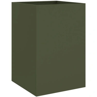 Image of vidaXL Planter Olive Green 52x48x75 cm Steel