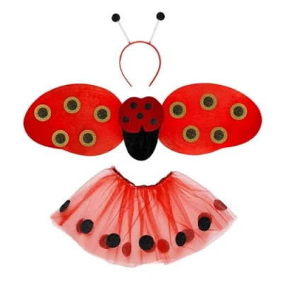 Image of Girls Ladybug Dress Up Set Child Accessory for Animal Jungle Farm Fancy