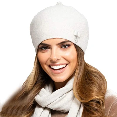 Image of Kamea Women&#039;s Classic Smooth Beret Murcja, Beige,One Size